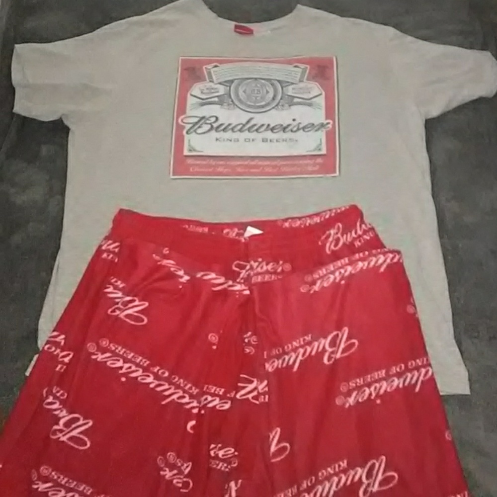 Budweiser pajama 2 piece set XL